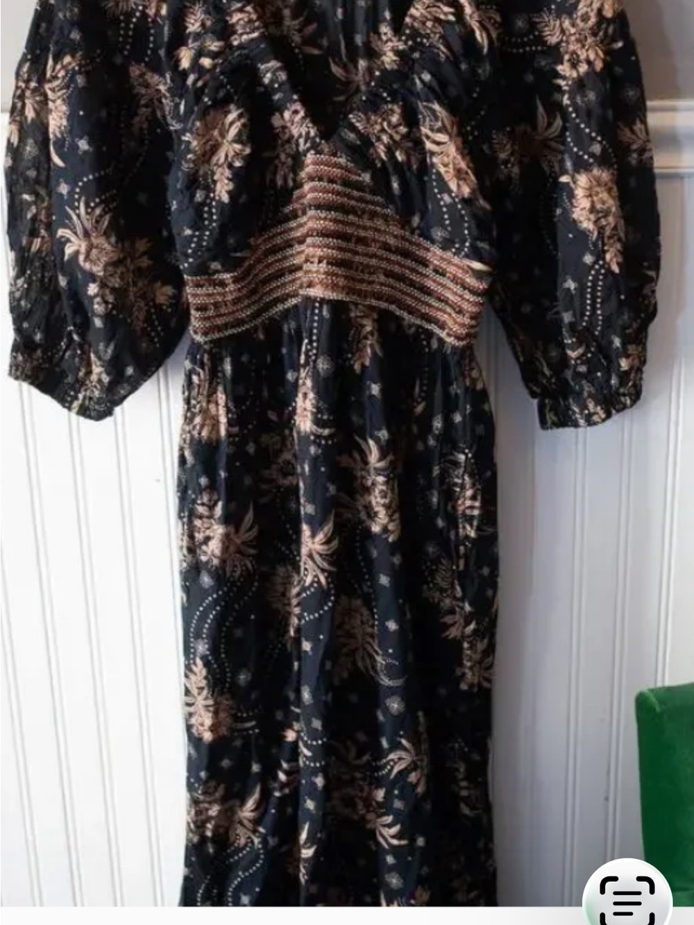FREE PEOPLE GOLDEN HOUR MAXI DRESS BILLOWY V NECK SILHOUETTE EXAGGERATED SLEEVES